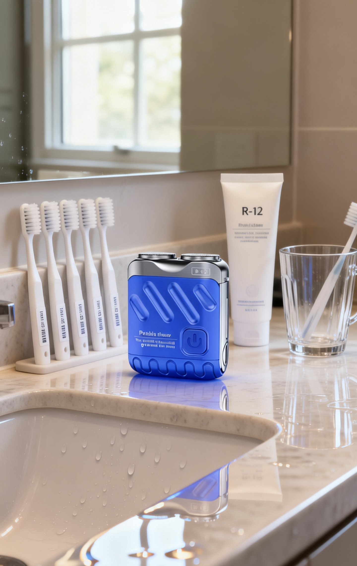 Portable Electric Shaver for Men – Rechargeable Travel Razor with Dual Floating Blades